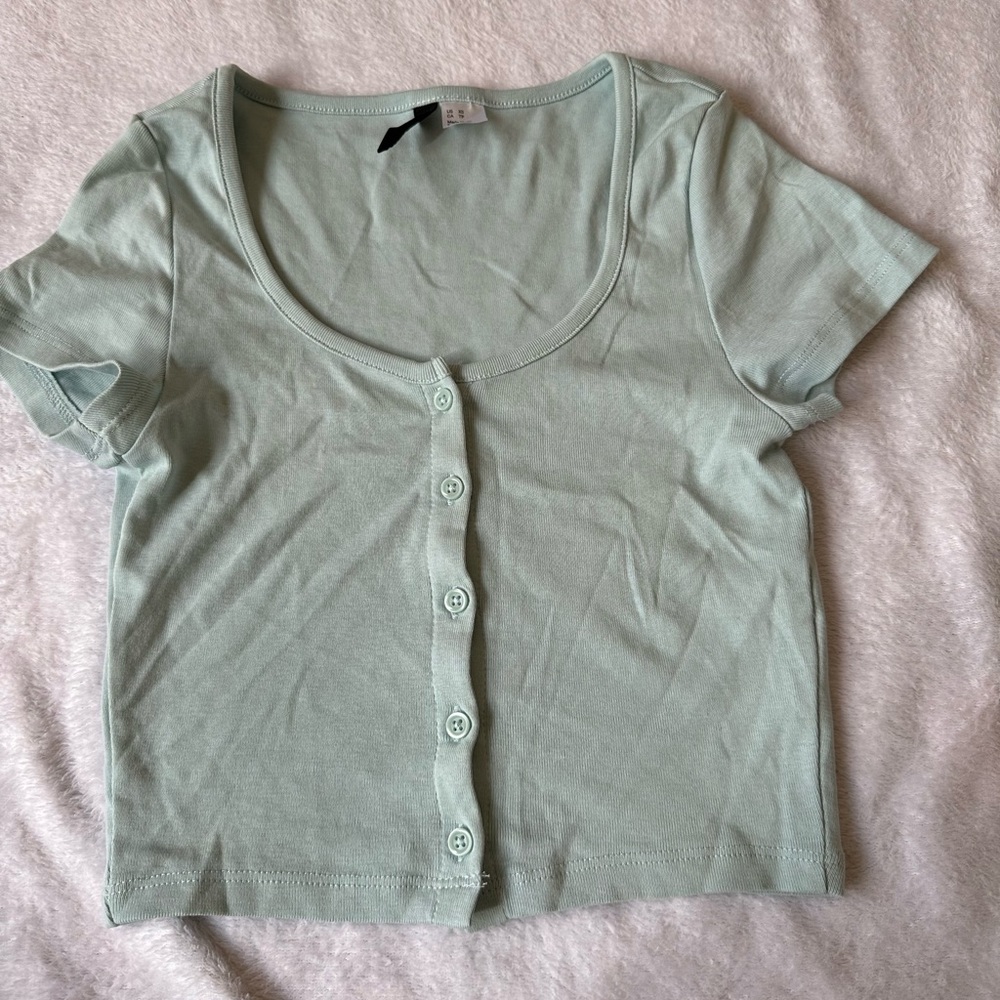 button up crop top